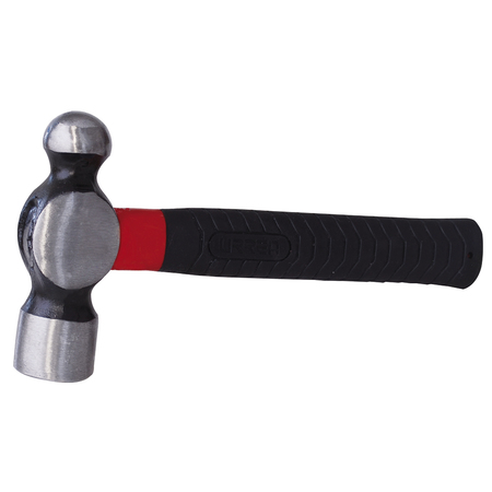 URREA Short black ball pein hammer, fibberglass handle 24Oz 1324FVS
